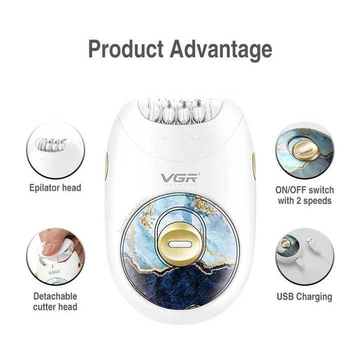 اپیلاتور وی جی آر مدل V-706 ضد حساسیت