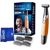 ماشین اصلاح کیمی مدل KM-1910 ضد آب با تیغه استیل و برش مستقیم