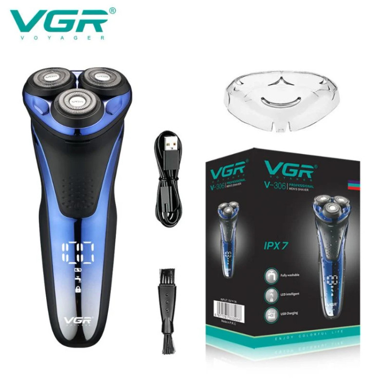 ماشین اصلاح وی جی آر مدل V-306 با تکنولوژی برش چرخشی ضد آب